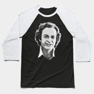 Richard Feynman Black and White Baseball T-Shirt